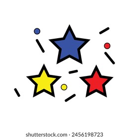 Sterne.Vektorgrafik Design .weiß Hintergrund .4th of July 