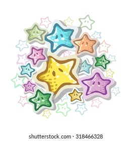 Stars.Vector hand-drawn