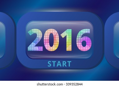 start 2016 button, the new year