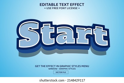 Start 3D editable text effect template