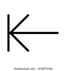 Start, arrow, left icon vector image. Can also be used for arrows and signs. Suitable for use on web apps, mobile apps and print media.