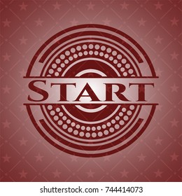 Start badge with red background