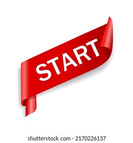 Start banner. Business start begin the journey concept. To make a new start in life, new business, education, career flat style vector illustration.