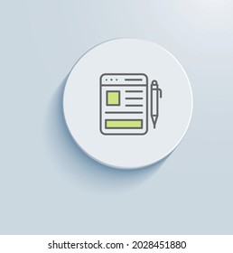 Start Blog icon vector design