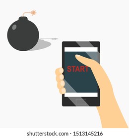  start a bomb from the phone design