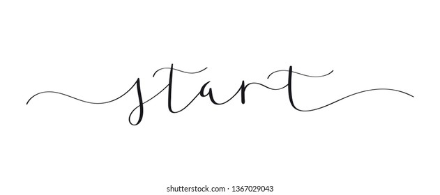 START brush calligraphy banner