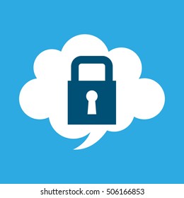 start up business cloud protection graphic isolated vector illustration eps 10