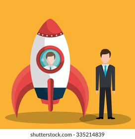 Start up business company graphic design, vector illustration 