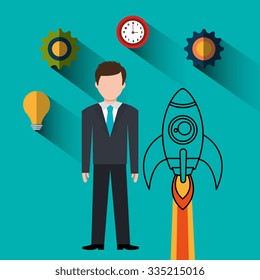 Start up business company graphic design, vector illustration 