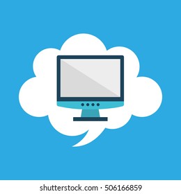 start up business computer cloud graphic isolated vector illustration eps 10