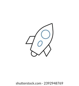 Start-Up-Business-Konzeptsymbol Einfache Elementgrafik. Rahmendesign des Unternehmenskonzepts starten