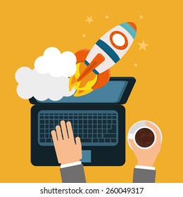 Start up business design, vector illustration.