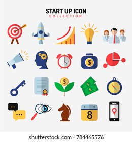 Start up and business icon collection