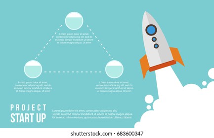 Start up business infographic step concept