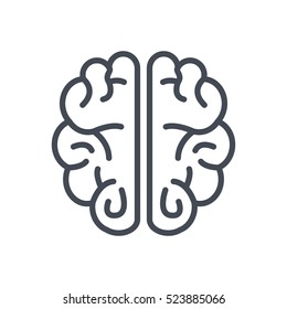 Start Up Business Outlined Line Vector Icon Brain