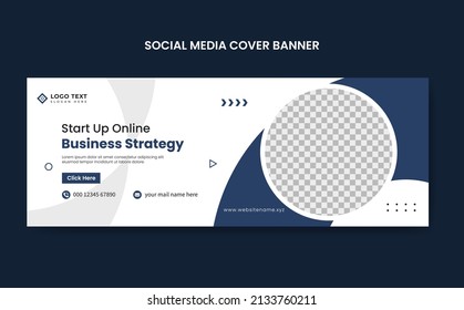 Start Up or Business Strategy cover template, web banner template, corporate banner, header, business webinar banner