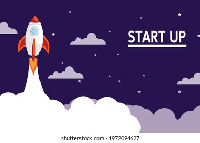 Start up Business template of Boost your business.modern flat design conceptual landscapes cartoon.