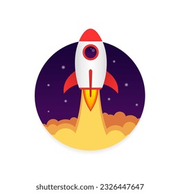 Iniciar plantilla de negocio de Boost su negocio. Concepto moderno de diseño plano del diseño de páginas web para sitio web y sitio web móvil. El concepto de un proyecto de inicio. Ilustración del vector