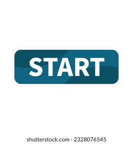 Start Button In Blue Color Rectangle Shape
