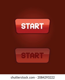 Start button design for mobile games application