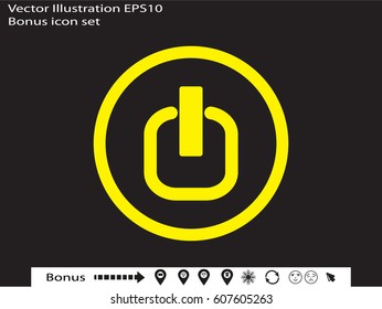 start button, icon, vector illustration eps10
