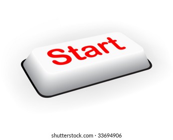 Botão Iniciar da ilustração de vetor de teclado