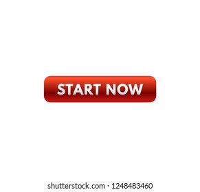 Start Button Red Rounded