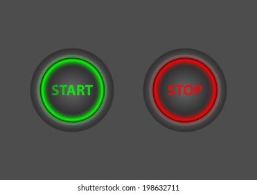 start button and stop button