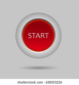 Start button. Vector illustration.