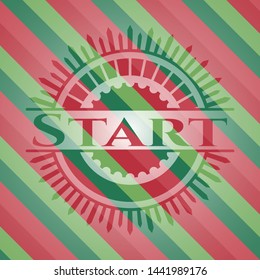 Start christmas badge background. Vector Illustration. Detailed.
