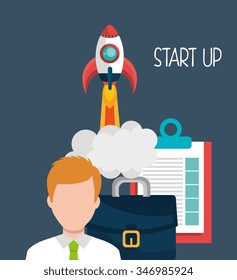 Start up company and business graphic design, vector illustration Start up company and business graphic design, vector illustration
