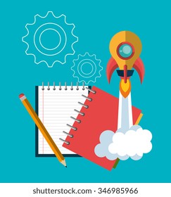 Start up company and business graphic design, vector illustration