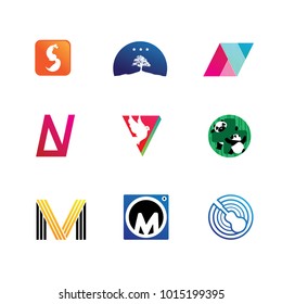 Start up company logo set