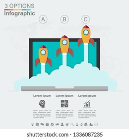 Start Up Concept. Can be used for web design and workflow layout. Vector design illustration