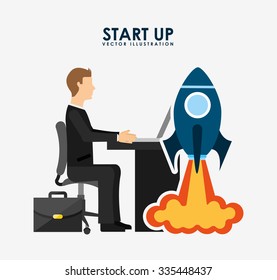 start up concept design, vector illustration eps10 graphic 