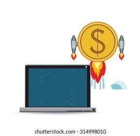 Start up concept: Entrepreneur icon design, vector illustration eps 10