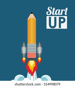 Start up concept: Entrepreneur icon design, vector illustration eps 10