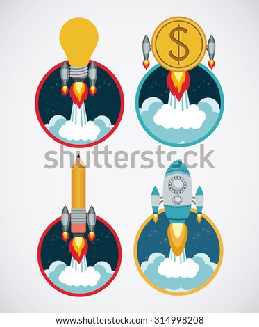 Start up concept: Entrepreneur icon design, vector illustration eps 10