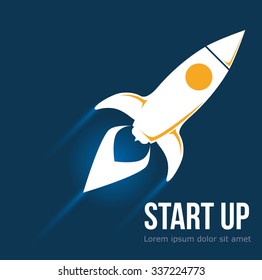 Start up concept with icon  design, vector illustration 10 eps graphic