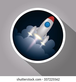Start up concept with icon  design, vector illustration 10 eps graphic