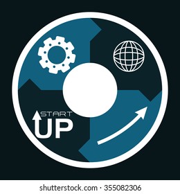 Start up  concept  with icons design, vector illustration 10 eps graphic.