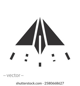 start creative direction, paper plane icon, flying airplane, flat vector illustration