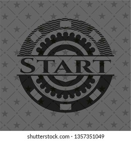 Start dark emblem. Retro