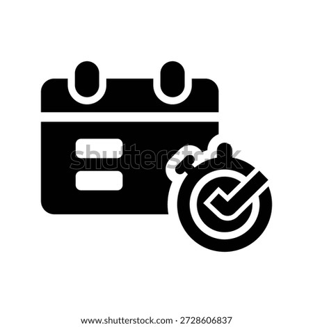 start date glyph icon illustration vector graphic. Simple element illustration vector graphic, suitable for app, websites, and presentations isolated on white background