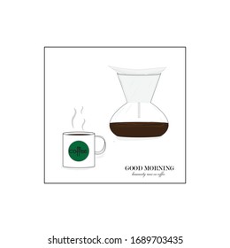 start to day with fresh black coffee in the morning