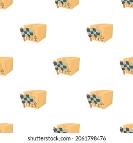 Start delivery box pattern seamless background texture repeat wallpaper geometric vector