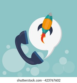 Start up design. Communication concept. Colorful illustration