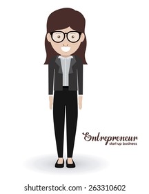 Start up design over white background, vector illustration