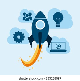start up design , vector illustration