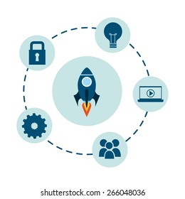 start up design, vector illustration eps10 graphic 